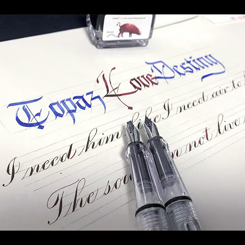 Transparent Parallel Pen Gothic Tibetan Calligraphy Pen Flat Nib Art Pen