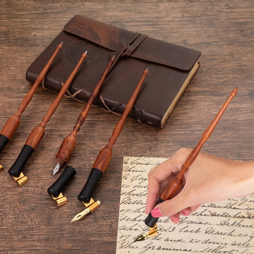 Ebony Dip Pen Straight Oblique Dual Purpose Pen Holder For English Calligraphy
